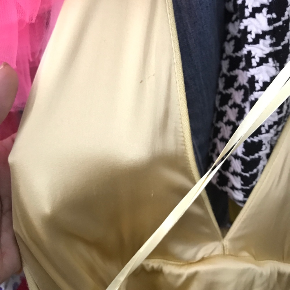 ST JOHN COUTURE in Lemon Grass Halter Dress sz12 - Picture 7 of 7